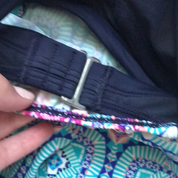 SOLD Athleta Tankini Top Milticolor Blue Swim Top 32B/C - Picture 6 of 8